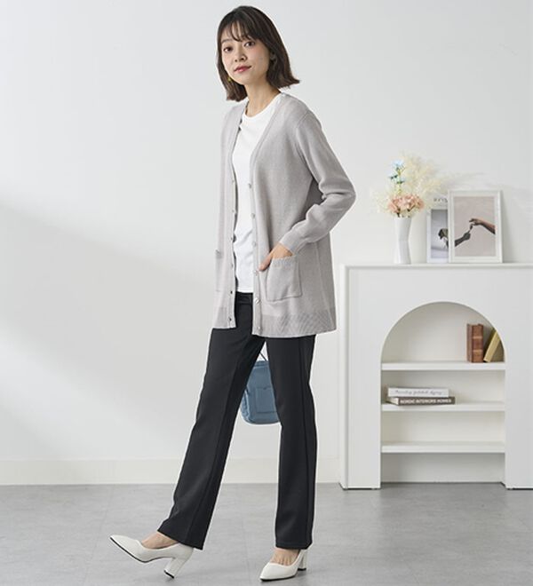 BELLUNA（ベルーナ）の「【裏起毛有無】ジャストフィットらくらくパンツ（フルレングスパンツ）」｜詳細画像