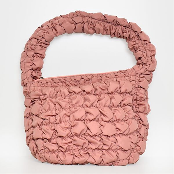RANAN（ラナン）の「キルティング使いワンショルダーバッグ（ショルダーバッグ）」｜ピンクベージュ