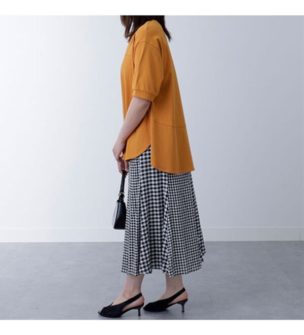 BELLUNA（ベルーナ）の「レーヨンプリント切替デザインスカート（ロングスカート）」｜詳細画像