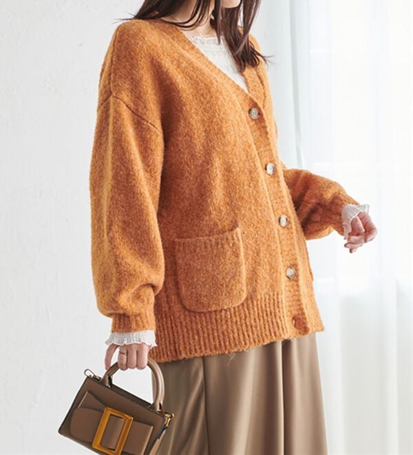 RANAN（ラナン）の「カラーオーバーカーディガン（ニットカーディガン）」｜詳細画像