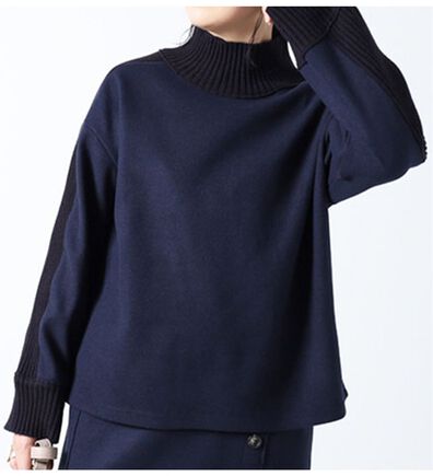 BELLUNA（ベルーナ）の「＜セットアップ対応＞メルトン素材リブ切替プルオーバー（セットアップ）」