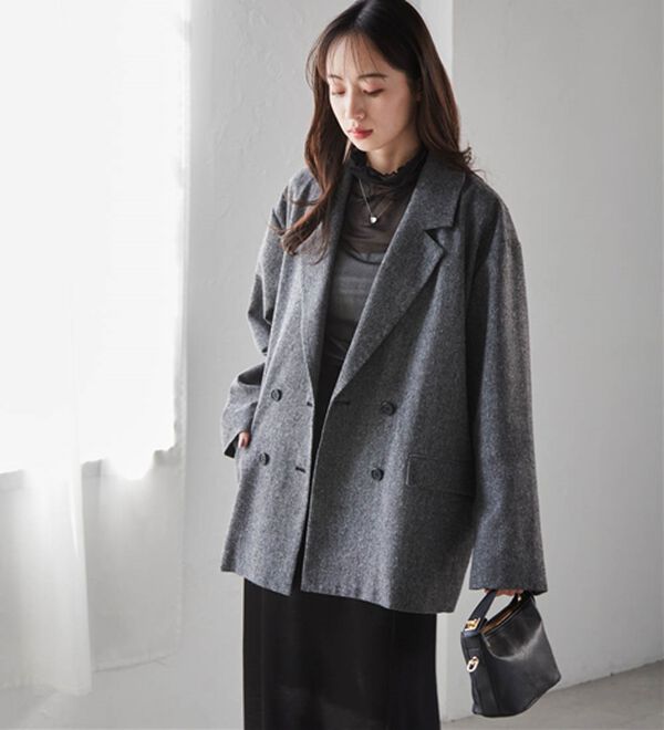 ダブルテーラードツイードジャケット - ベルーナ【公式】