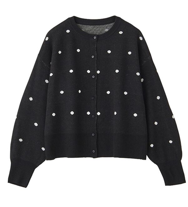 GeeRA（ジーラ）の「ドット柄カーディガン（ニットカーディガン）」｜詳細画像