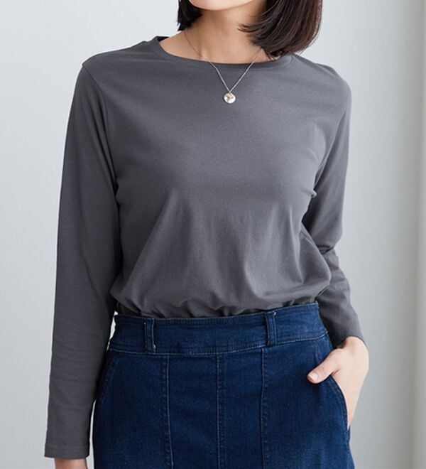 BELLUNA（ベルーナ）の「綿１００％大人顔サマ見えプルオーバー（カットソー）」｜詳細画像