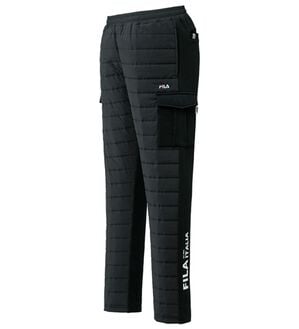 「＜フィラ＞ハイブリッドダウンカーゴパンツ（メンズフルレングスパンツ）」｜ブラック