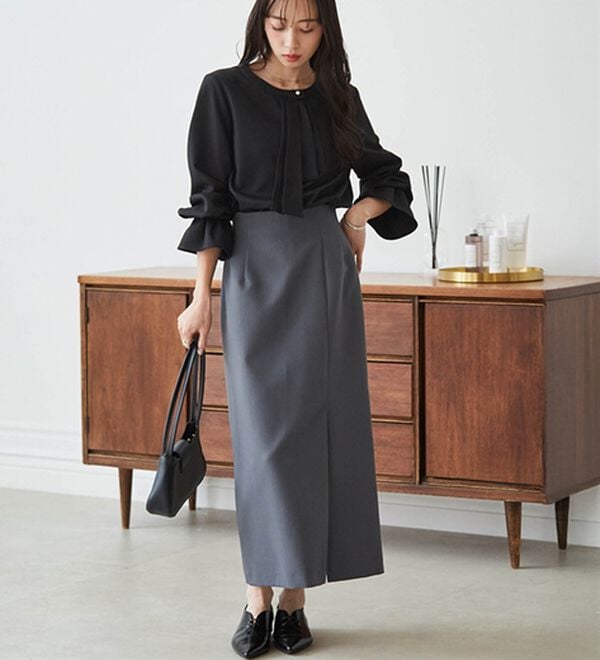 パール付きボウタイブラウス - ベルーナ【公式】