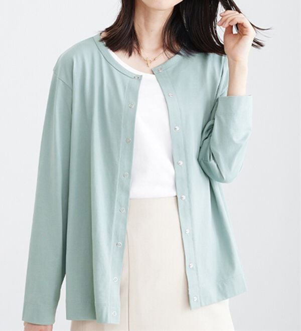 BELLUNA（ベルーナ）の「【接触冷感】ヒンヤリＵＶ対策クルーネックカーディガン（その他カーディガン）」｜詳細画像