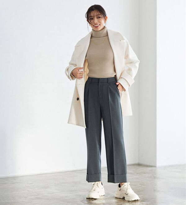 Pierrot（ピエロ）の「【選べるネック】もっちり袖パールニット（ニット・セーター）」｜詳細画像