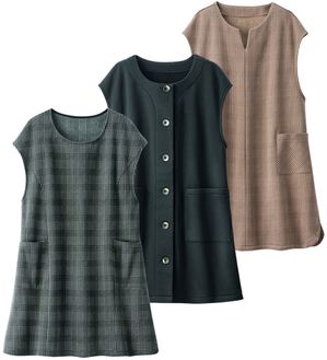 ルフラン（ルフラン）の「【３色組】軽くて暖かポケット付ジャンパードレス（ジャンパースカート）」｜詳細画像