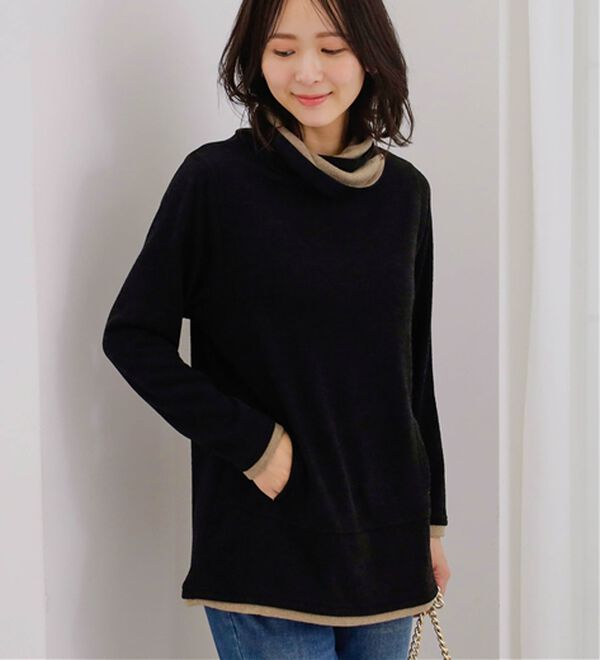 BELLUNA（ベルーナ）の「衿デザイン配色チュニック（チュニック）」｜詳細画像
