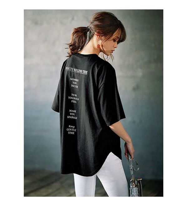 GeeRA（ジーラ）の「プリントチュニックＴシャツ（カットソー）」｜詳細画像