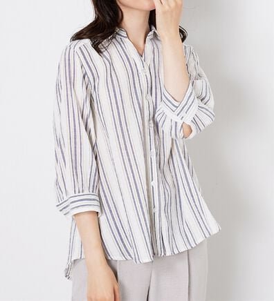 BELLUNA（ベルーナ）の「スキッパー衿ぽこぽこ素材ブラウス（ブラウス）」