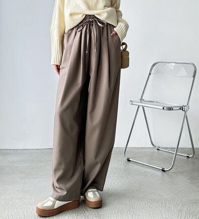 GeeRA（ジーラ）の「ウールライクダブルタックイージーパンツ（フルレングスパンツ）」