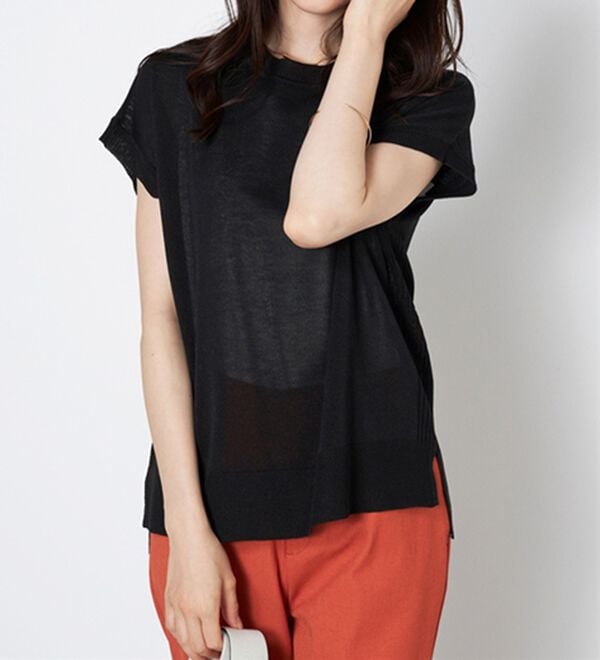 BELLUNA（ベルーナ）の「フラッシュヤーン素材サマーニット（ニット・セーター）」｜詳細画像