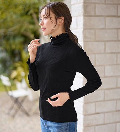 LAVIENNE（ラヴィエンヌ）の「着回し力抜群！綿１００％あったかリブインナー（肌着・インナーウェア）」