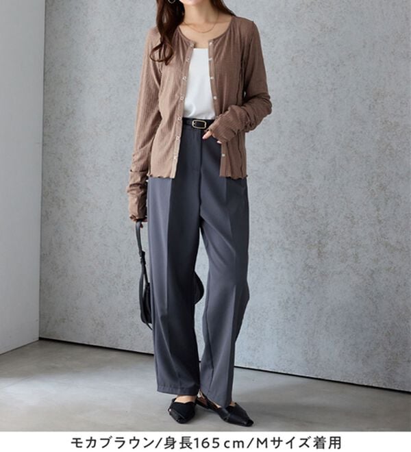 Viola e Viola（ヴィオラ エ ヴィオラ）の「針抜きシアードットボタンカーデ（その他カーディガン）」｜詳細画像