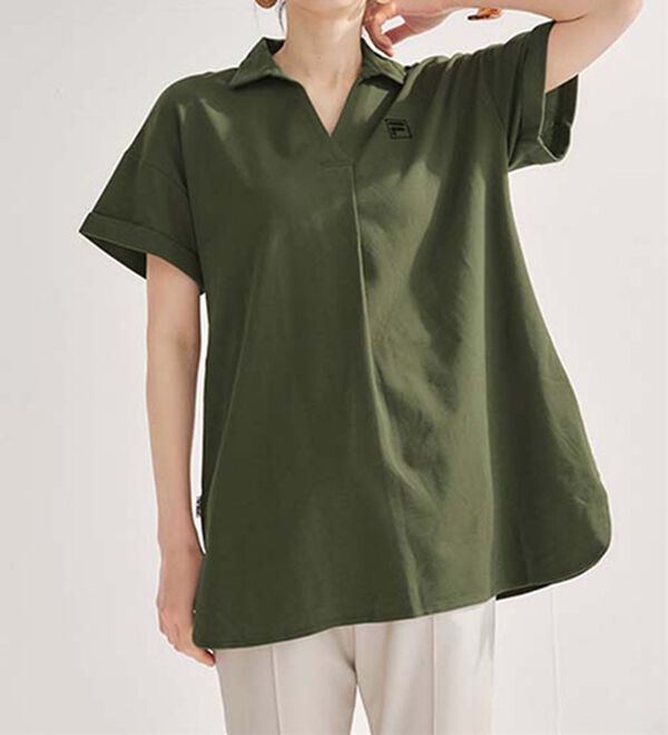 RANAN（ラナン）の「＜ＦＩＬＡ＞吸汗速乾・ＵＶ対策　鹿の子チュニックポロシャツ（チュニック）」｜詳細画像