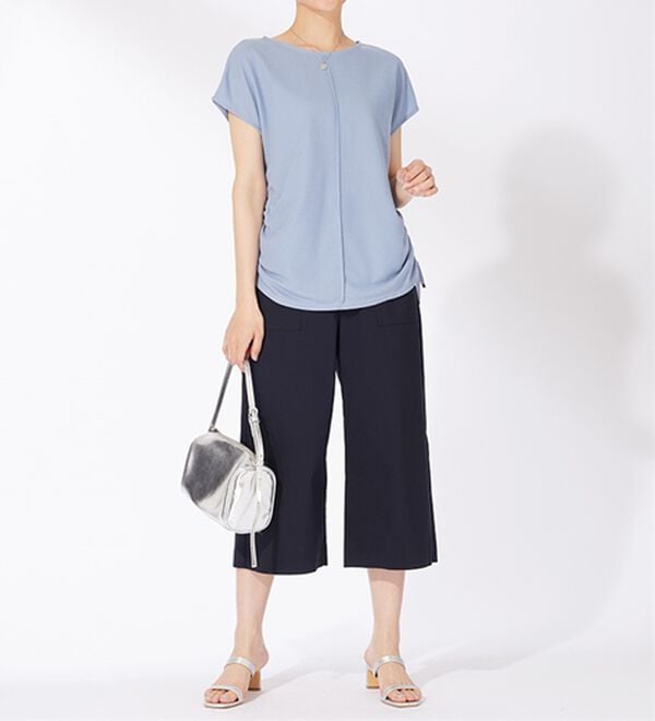 BELLUNA（ベルーナ）の「サラリ綿混ベイカーキュロットパンツ（その他パンツ）」｜詳細画像