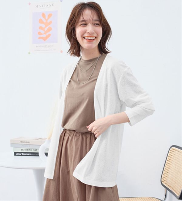 Viola e Viola（ヴィオラ エ ヴィオラ）の「【選べる丈】こなれカーデ（その他カーディガン）」｜詳細画像