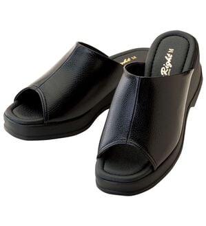 「美脚厚底オープントゥサンダル（サンダル・ミュール）」｜ブラック