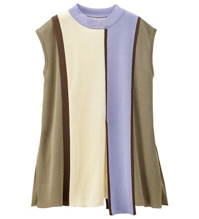 RANAN（ラナン）の「配色ブロッキングノースリーブニット（ニット・セーター）」