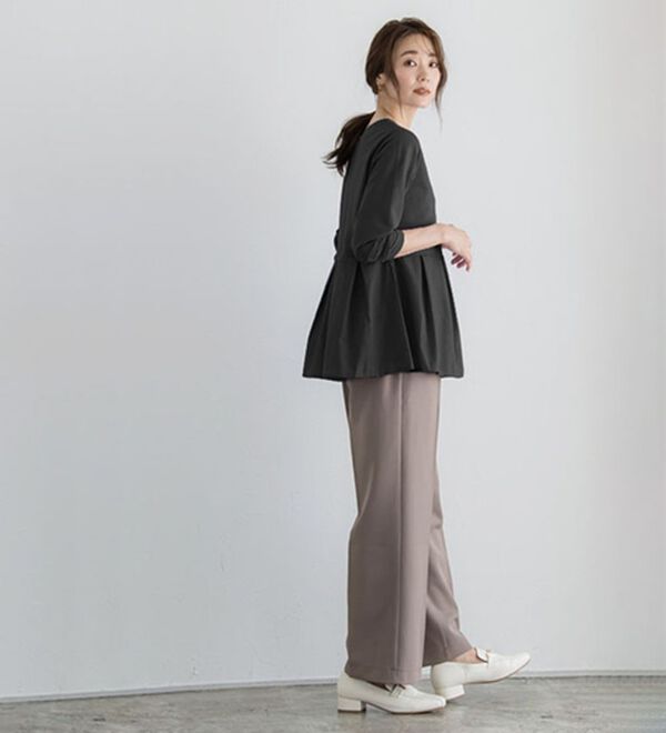 Pierrot（ピエロ）の「ライトスウェットタックデザインプルオーバー（カットソー）」｜詳細画像