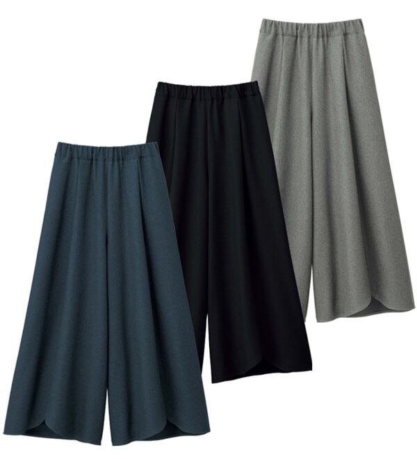 ルフラン（ルフラン）の「【３本組】お洒落でラクちんスカンツ（ワイドパンツ・ガウチョ）」｜詳細画像