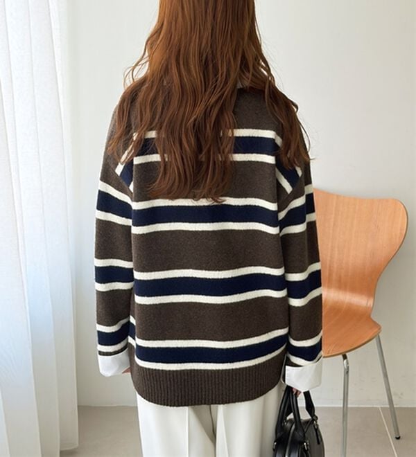 GeeRA（ジーラ）の「シャツドッキングフェイクレイヤードニット（ニット・セーター）」｜詳細画像