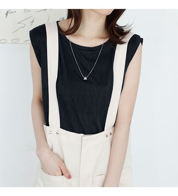 GeeRA（ジーラ）の「カットジャガードフレンチスリーブＴシャツ（カットソー）」｜詳細画像