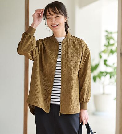 BELLUNA（ベルーナ）の「ふくれジャカードブルゾン（ブルゾン）」