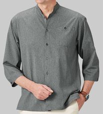 「涼風感じるゆったり７分袖シャツ（メンズシャツ）」