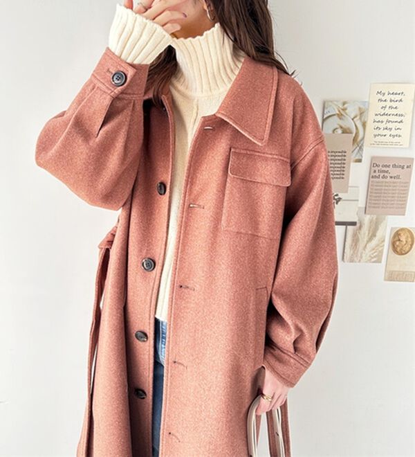 GeeRA（ジーラ）の「ポケットデザインステンカラーコート（ロングコート）」｜詳細画像