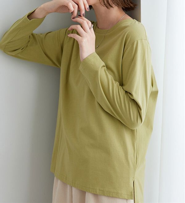 BELLUNA（ベルーナ）の「綿１００％大人顔サマ見えプルオーバー（カットソー）」｜詳細画像