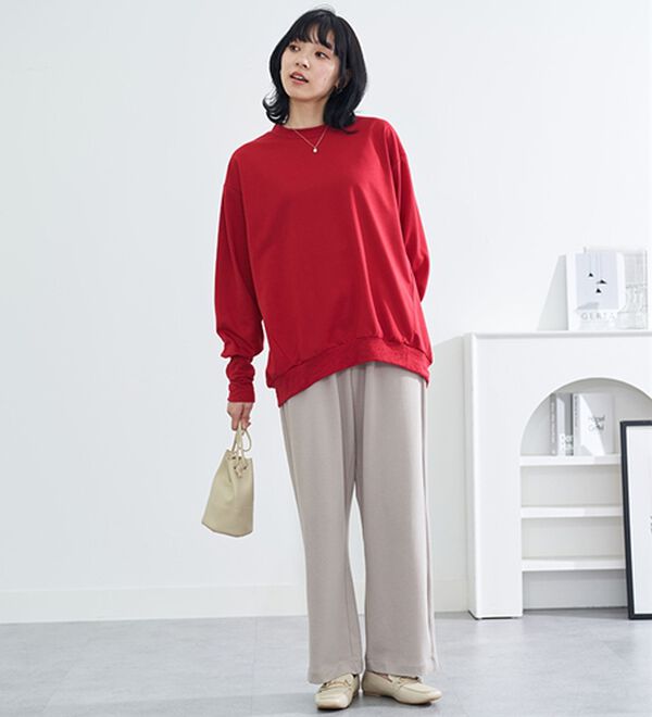 BELLUNA（ベルーナ）の「【メルティポンチ】ドレープイージーパンツ（ワイドパンツ・ガウチョ）」｜詳細画像