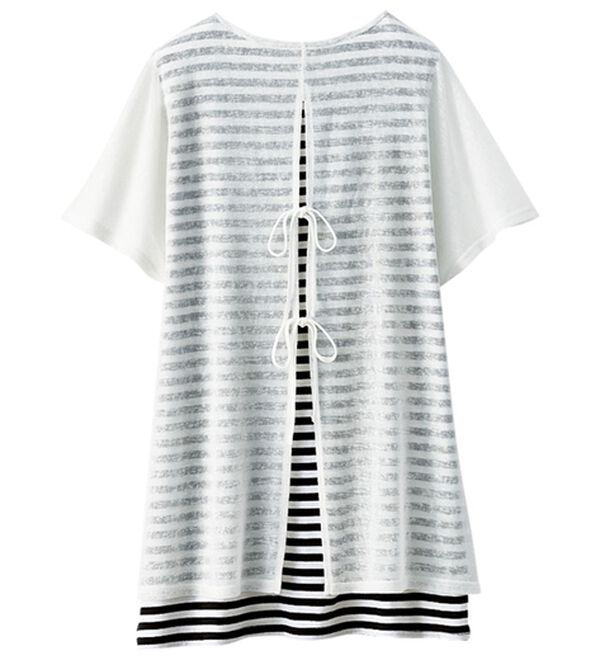 BELLUNA（ベルーナ）の「後ろリボンデザイン振り向き美人チュニック（チュニック）」｜詳細画像