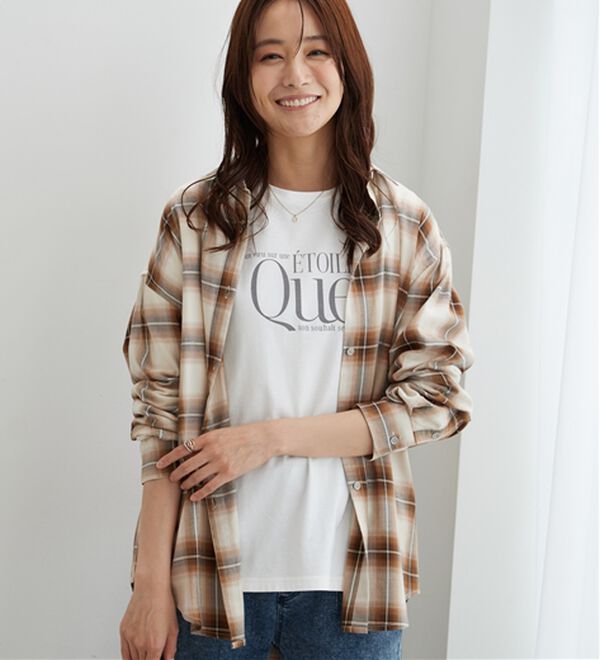 BELLUNA（ベルーナ）の「【着回しのミカタ！】綿100％大人顔サマ見えプリントロンT（カットソー）」｜詳細画像