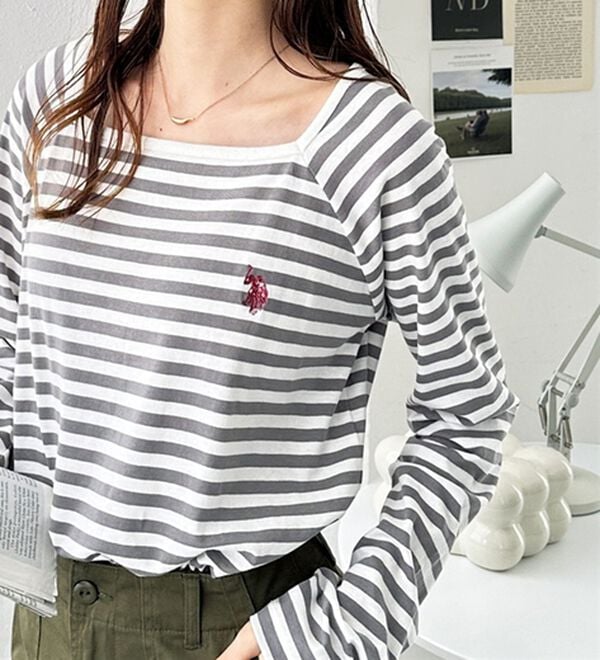 GeeRA（ジーラ）の「【Ｕ．Ｓ．ＰＯＬＯ ＡＳＳＮ】スクエアネックロンＴ（Tシャツ）」｜詳細画像