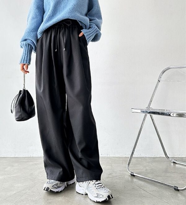 GeeRA（ジーラ）の「ウールライクダブルタックイージーパンツ（フルレングスパンツ）」｜詳細画像