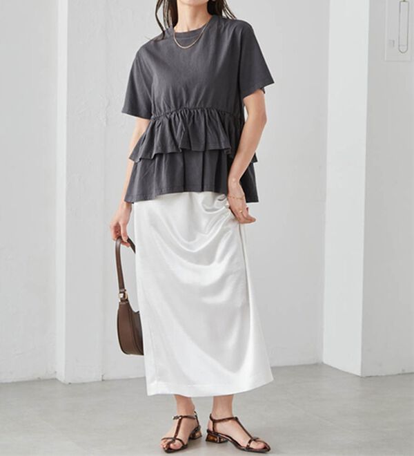 RANAN（ラナン）の「ピグメントフリルトップス（カットソー）」｜詳細画像