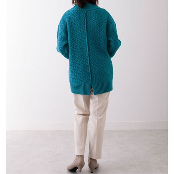 BELLUNA（ベルーナ）の「ヘリンボン柄ハイネックニットプルオーバー（ニット・セーター）」｜詳細画像