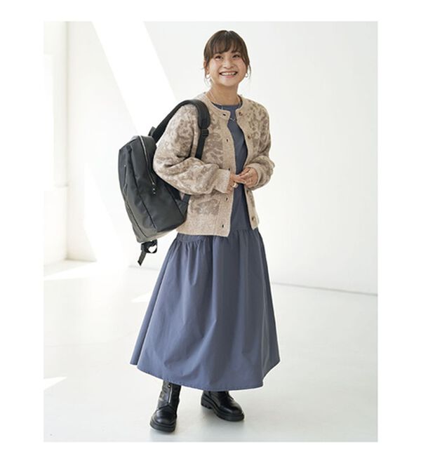 BELLUNA（ベルーナ）の「配色ジャカードニットショートカーディガン（ニットカーディガン）」｜詳細画像