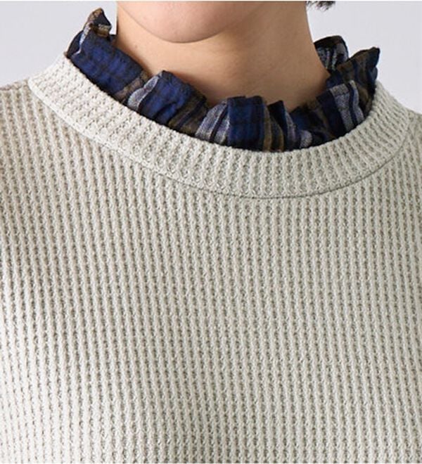 BELLUNA（ベルーナ）の「異素材重ね着風チュニック（チュニック）」｜詳細画像