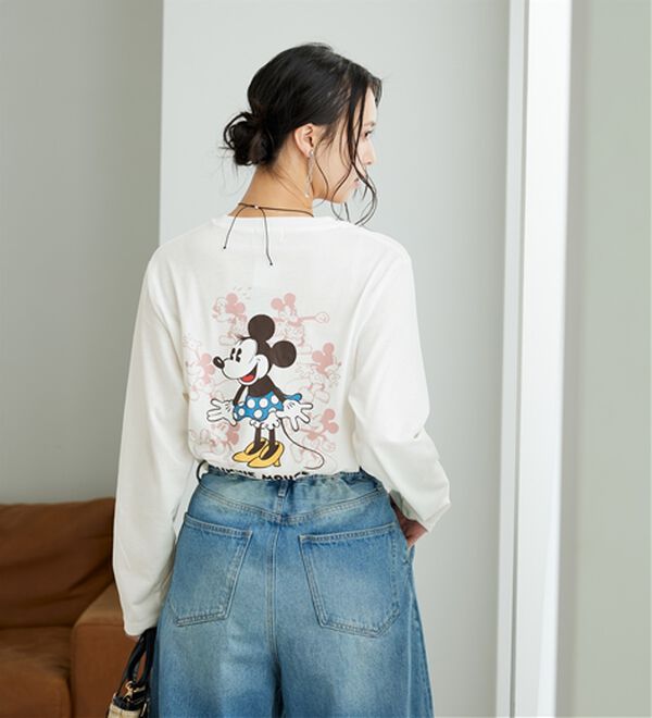 BELLUNA（ベルーナ）の「＜Ｄｉｓｎｅｙ＞【ミニー】プリントビックTシャツ（カットソー）」｜詳細画像
