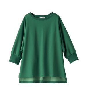 BELLUNA（ベルーナ）の「リブ切替ドルマンデザインプルオーバー（カットソー）」｜グリーン