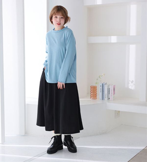 A HAPPY MARILYN（アハッピーマリリン）の「【Ｌ～８Ｌ】選べる身長別＆デザイン　ゆるっと楽ちん　ミニ裏毛　フレアスカート＆ワイドパンツ（ワイドパンツ・ガウチョ）」｜詳細画像