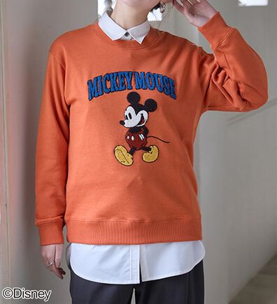 BELLUNA（ベルーナ）の「＜Ｄｉｓｎｅｙ＞【ミッキー】さがら刺しゅう裏毛トレーナー（カットソー）」