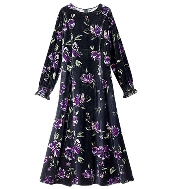 〇当日発送可能！ハナエモリ　セレモニー　ワンピース　ベロアの花柄 〇当日発送可能！ハナエモリ セレモニー ワンピース ベロアの花