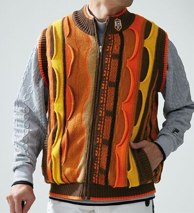 「＜フィッチェ　ゴルフ＞フルジップ中わたベスト（メンズベスト）」