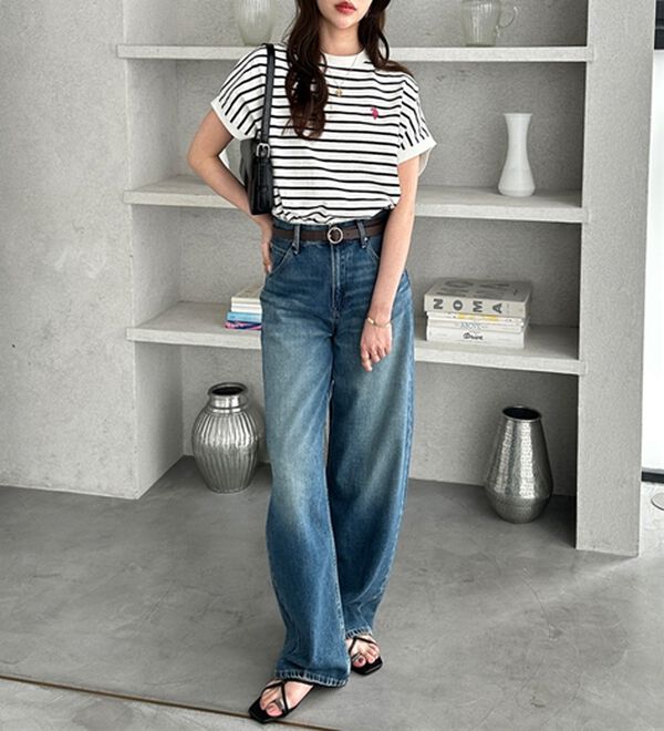 GeeRA（ジーラ）の「【新色追加】【ＵＳ．ＰＯＬＯ．ＡＳＳＮ】綿100％フレンチスリーブＴシャツ（Tシャツ）」｜詳細画像