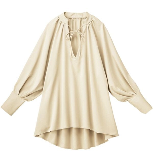 RANAN（ラナン）の「3つの機能付！大人のセットアップ（セットアップ）」｜ライトベージュ　ブラウス